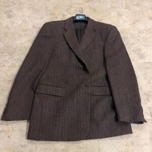 Stafford Suits Sports Jacket Brown Mens Size 44 Long
